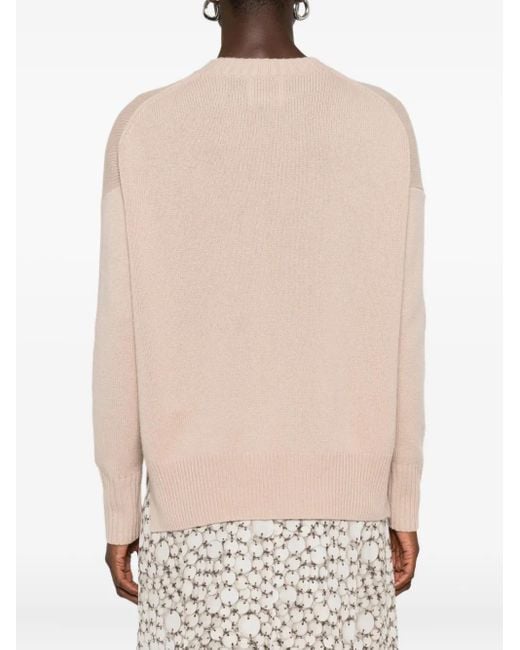 Allude Pink Kaschmirpullover Mit Rundhalsausschnitt