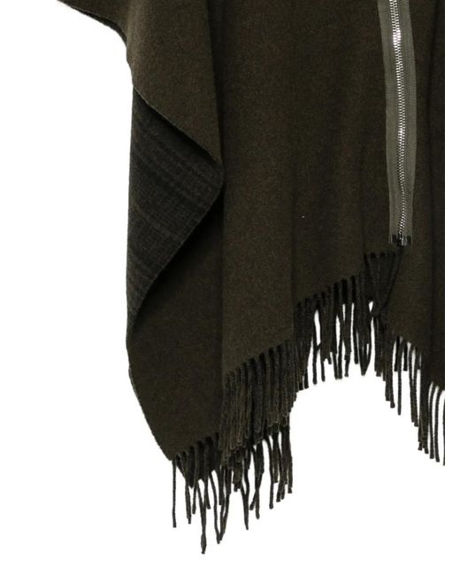 Dondup Black Zip-Up Cape