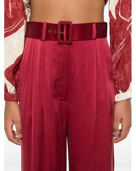 Zimmermann Red Tuck Trousers