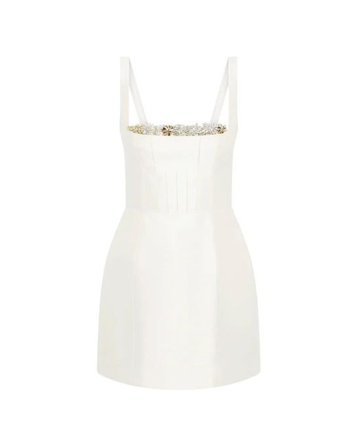 Rachel Gilbert Women's White Ludovica Floral Embellished Mini Dress -  www.ice4pros.com.br