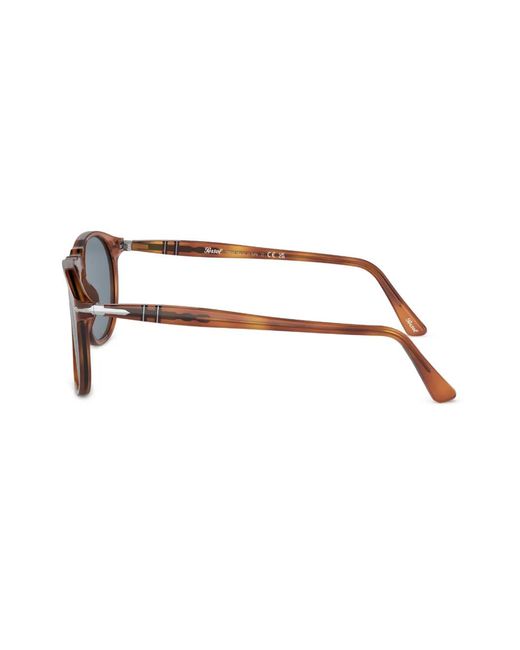 Persol Blue Round-Frame Sunglasses for men