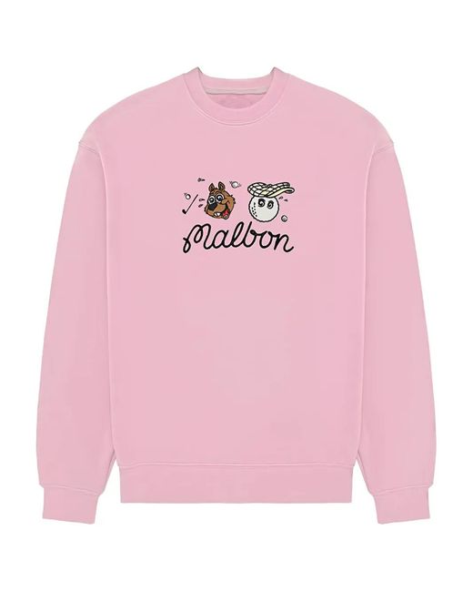 Malbon Golf Pink Two Scramble Sweatshirt for men