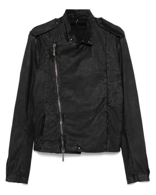 Masnada Black Distressed Jacket for men
