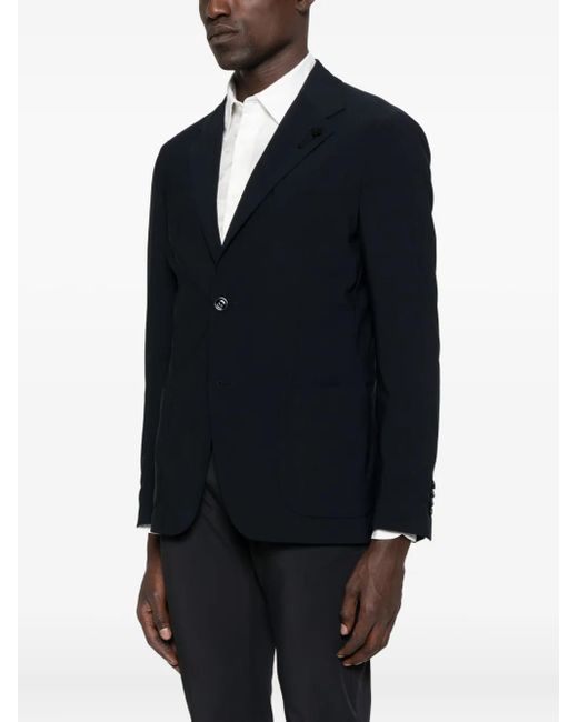 Lardini Blue Patch-Pocket Jacket for men