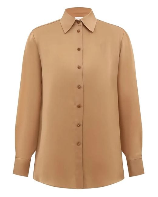 Zimmermann Brown Hypnotic Satin Shirt