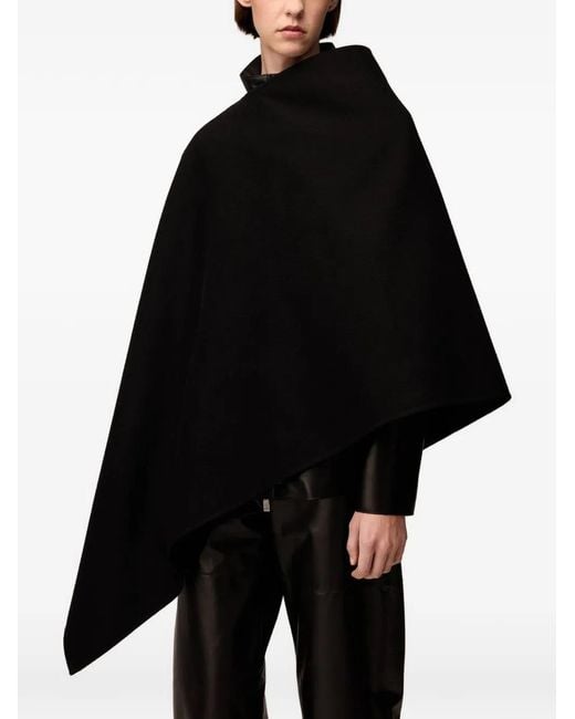 RETORI Black Virgin-Wool Cape