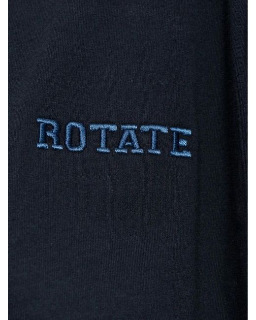 ROTATE BIRGER CHRISTENSEN Blue Embroidered T-Shirt