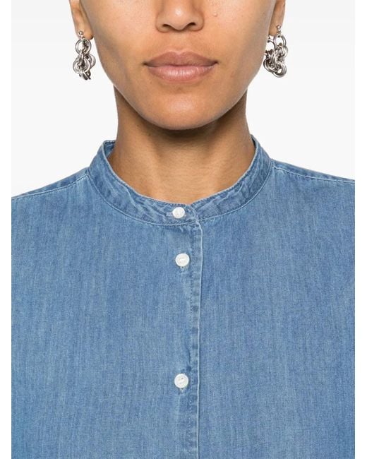 Aspesi Blue Denim Cotton Shirt