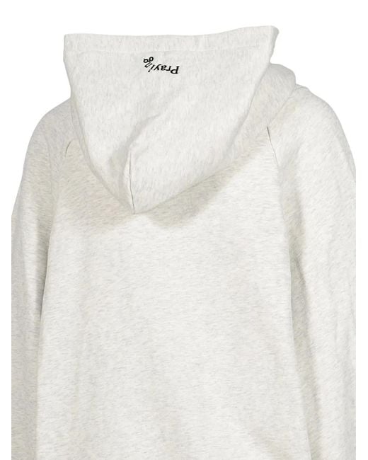 PRAYING White This Life Graphic-Print Zip-Up Hoodie