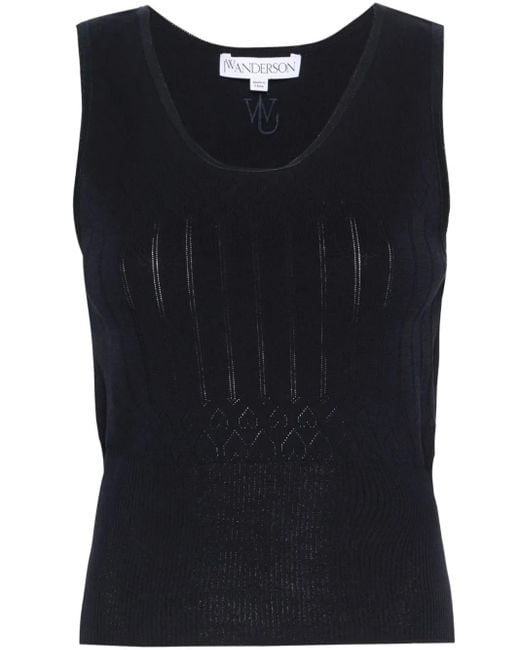 J.W. Anderson Blue Emboidered Top
