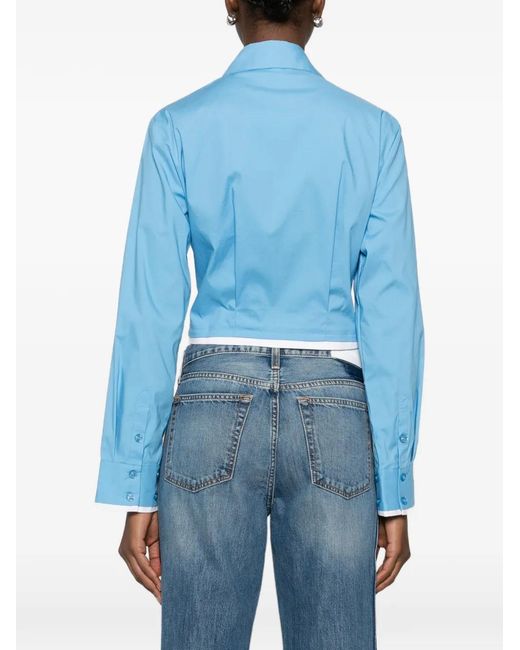 Gestuz Cropped Blouse in het Blue