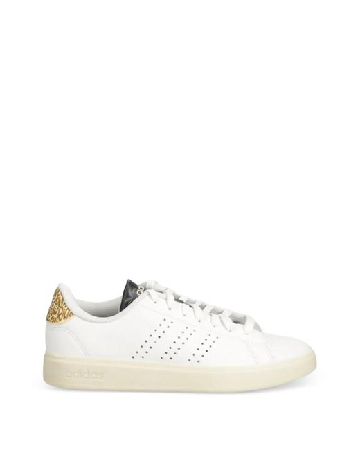 Adidas White Advantage 2.0 Perforated Patterned Sneakers