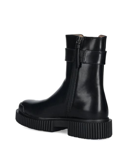 ARMANI EXCHANGE Black Logo-Plaque Boots