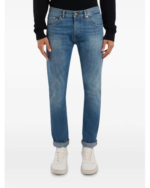 Dondup Blue Icon Buttoned Jeans for men