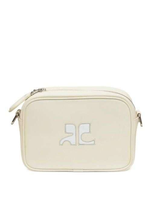 Courreges Natural Logo-Detail Shoulder Bag