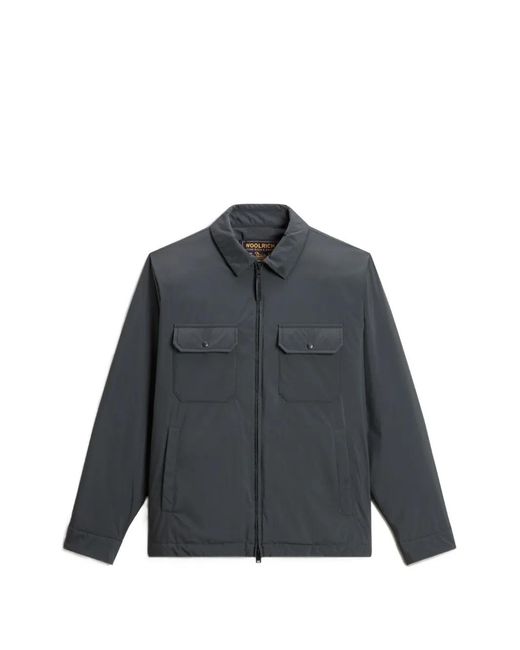 Woolrich Gray Cloud Shirt Jacket for men