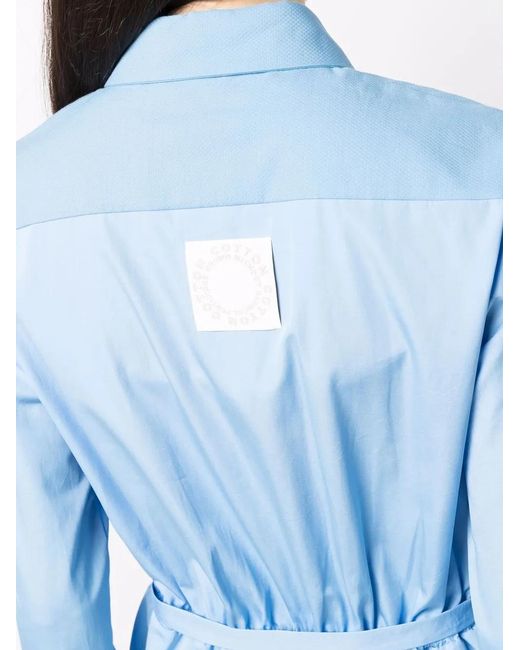 Stella McCartney Blue Mia Panelled Shirt Dress