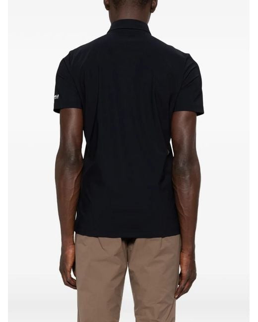 People Of Shibuya Black Logo-Print Polo Shirt for men