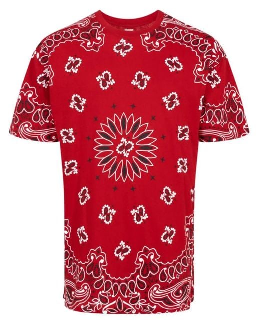 Supreme Red X Hanes Bandana Tagless T-Shirts Mit Rundem Ausschnitt (2Er-Set)