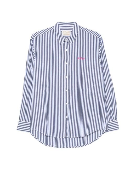 Mc2 Saint Barth Blue Brigitte Striped Shirt