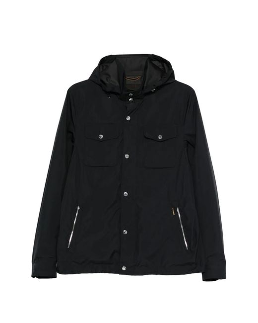 Chaqueta Con Capucha Y Bolsillo Moorer de hombre de color Black