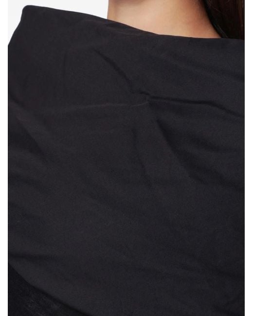 Entire studios Black Cavalier Off-Shoulder Long-Sleeve Dress