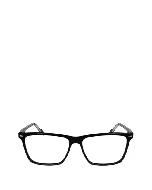 Zeiss Black Rectangle-Frame Glasses for men