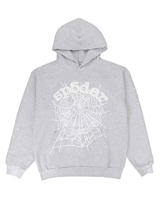 Felpa Con Cappuccio Og Web di Sp5der in Gray da Uomo