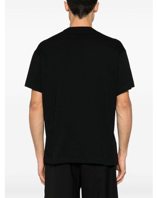 Versace T-Shirt mit Logo im Metallic-Look in Black für Herren
