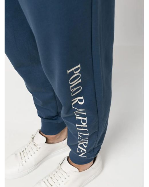 Polo Ralph Lauren Blue Logo-Print Pajama Trousers for men