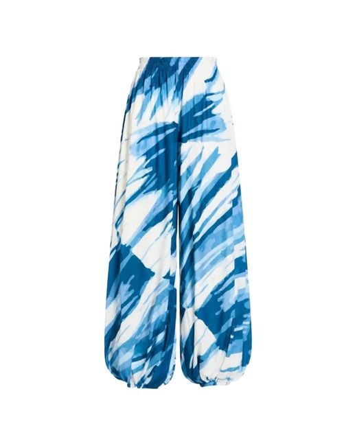Diarrablu Blue Genie Graphic-Print Balloon-Leg Trousers