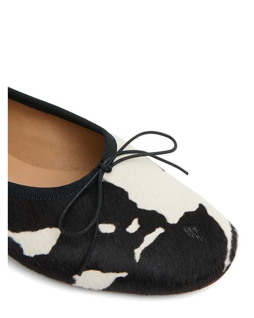 Mansur Gavriel Black Dream Ballerina Pony-Hair Ballet Flats