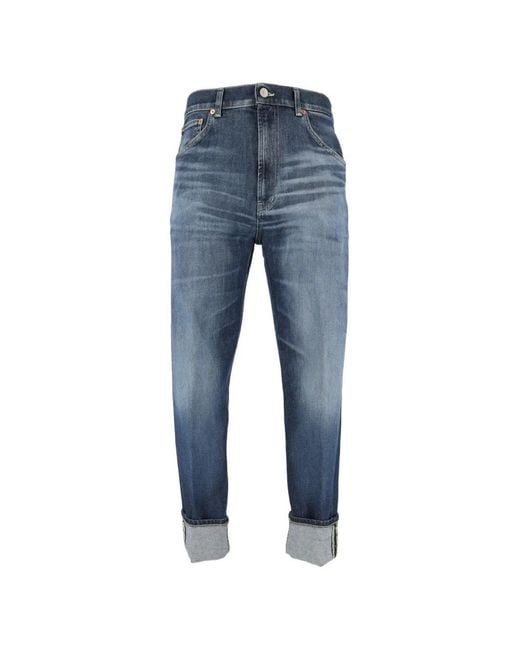 Dondup Blue Paco Faded-Effect Jeans for men