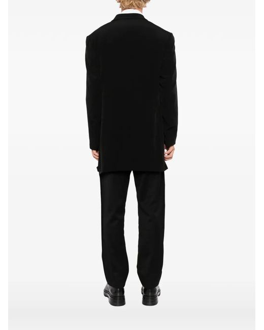 Yohji Yamamoto Black Single-Breasted Blazer for men