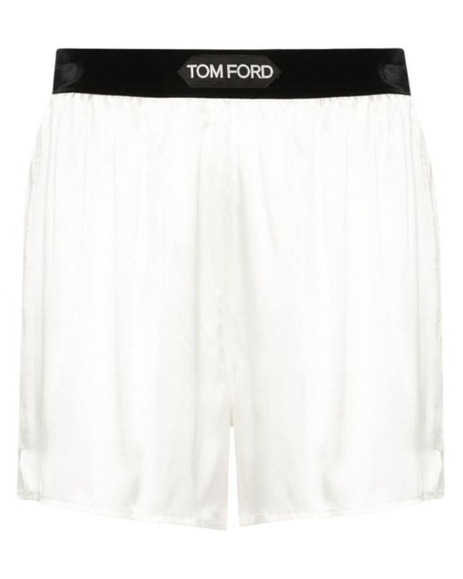 Tom Ford Shorts Met Logoband in het Black