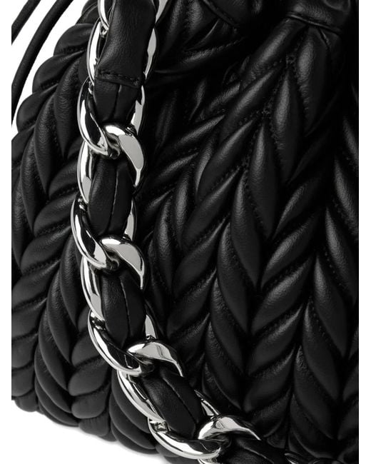 Karl Lagerfeld Black Medium K/Weave Shoulder Bag