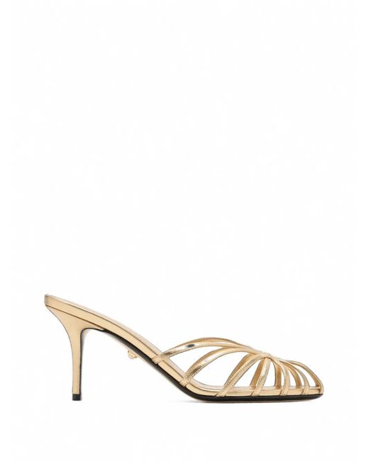 ALEVI Natural Mel Metallic Leather Sandals