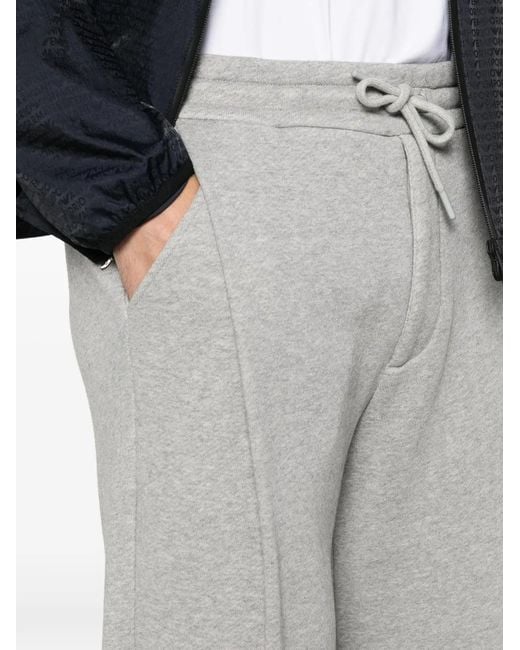 Emporio Armani Gray Drawstring Track Pants for men