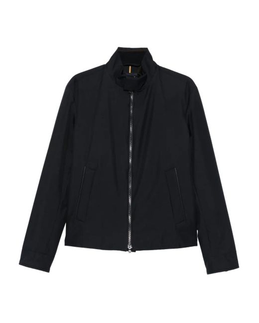 Paul & Shark Black Zip-Front Stand-Collar Jacket for men