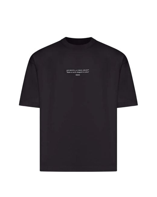Off-White c/o Virgil Abloh Blue "Skate" Statement Short Sleeves Tee for men