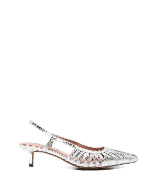 Bibi Lou White Cut-Out Pumps