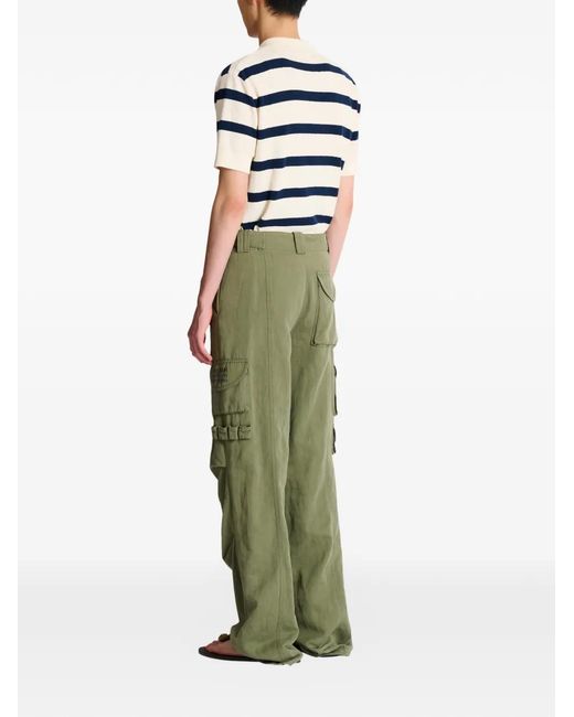 Balmain Green Cargo-Pocket Trousers for men