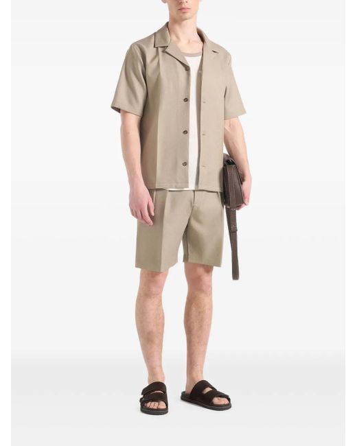 Manière De Voir Natural Bertrand Twin-Pleat Tailored Shorts for men