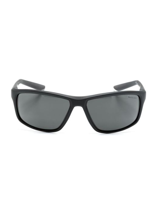 Nike Gray Adrenaline 22 Rectangle-frame Sunglasses