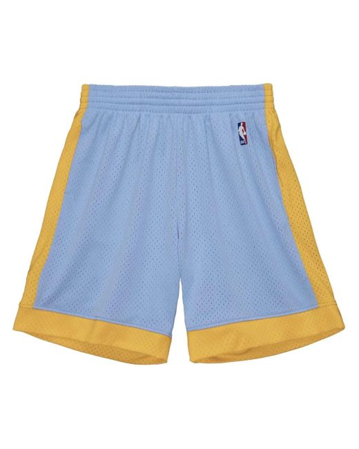 Bermudas Swingman NBA Los Angeles Lakers 2001 Mitchell & Ness de hombre de color Blue