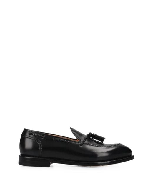 Premiata Black Mocassins À Glands Et Détail Tressé for men
