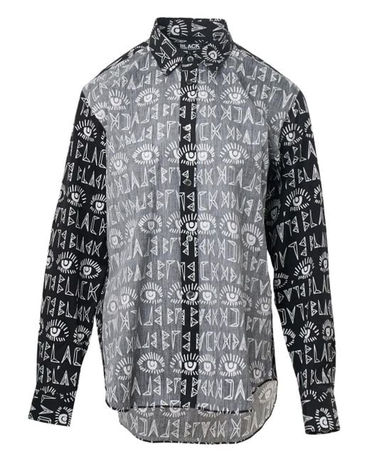 COMME DES GARÇON BLACK Gray Filip Pagowski Graphic-Print Shirt