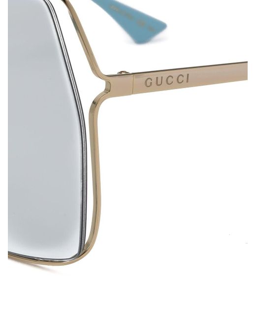 Gucci Double G Oversized-frame Sunglasses in Blue | Lyst display picture 2