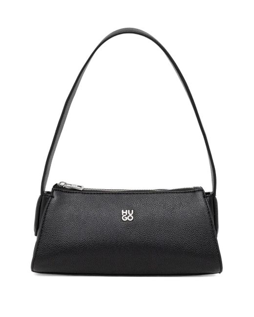 HUGO カーブショルダーバッグ Black