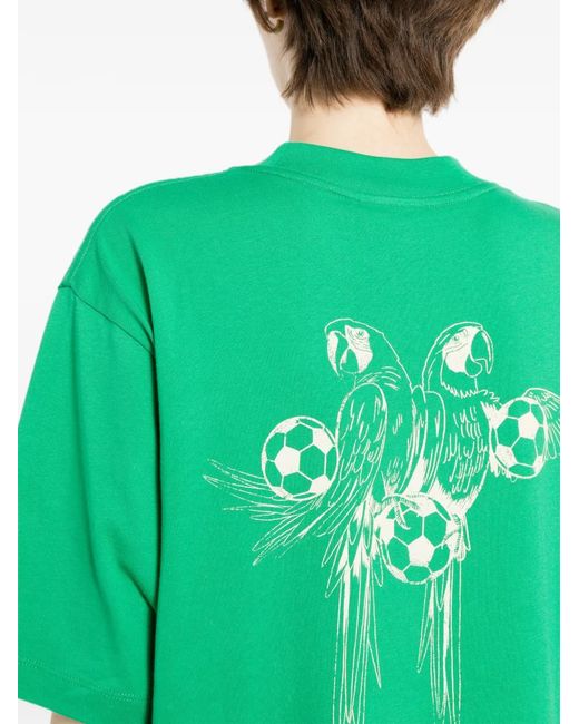 Farm Rio Green Logo-Print T-Shirt